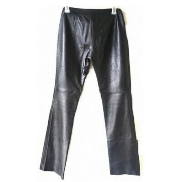 BCBG MaxAzria |  Vintage 100% Leather Pants - Picture 2 of 13